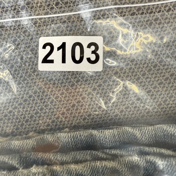 Royal Army Mens Size 38/34 Blue Distressed Jeans Embroidered Back Pockets - Picture 8 of 9